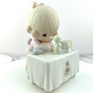 Precious Moments My Happiness 1989 Vintage Porcelain Enesco Figurine C0010